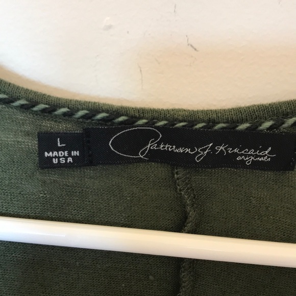 Forest Green Patterson Kincaid Linen Top - Picture 2 of 7